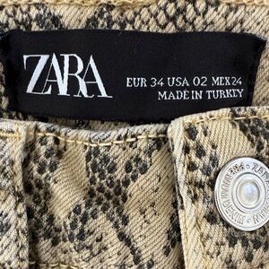 Zara Women's Skinny Jeans - Snake Print